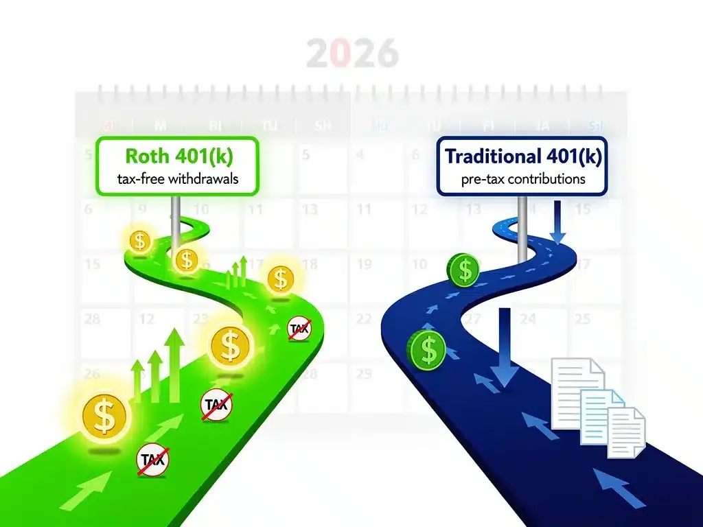 Comparing Roth vs Traditional 401(k) for 2026 decisions